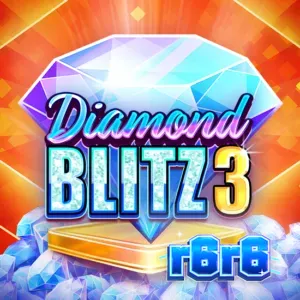 Tampilan visual mesin slot Diamond Blitz 3 dengan simbol klasik dan fitur Wild yang aktif.